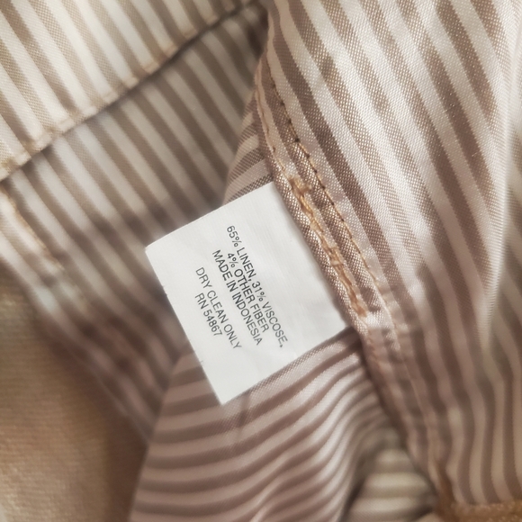 Express Linen Blend Pleated Pants Trousers Buckle Back Size 2 Poet Old Money - Picture 13 of 16